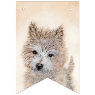 Puppy Painting van airn Terrier - Originele Dog Ar Vlaggetjes