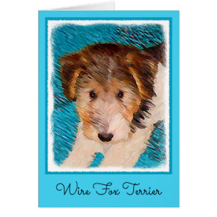 Puppy Painting van Wire Fox Terrier - Originele Do