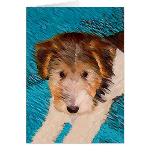 Puppy Painting van Wire Fox Terrier - Originele Do