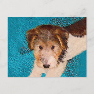 Puppy Painting van Wire Fox Terrier - Originele Do Briefkaart