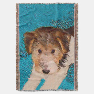 Puppy Painting van Wire Fox Terrier - Originele Do Deken