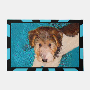 Puppy Painting van Wire Fox Terrier - Originele Do Deurmat