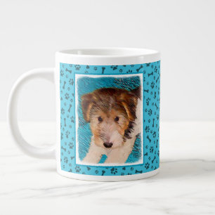 Puppy Painting van Wire Fox Terrier - Originele Do Extra Grote Beker