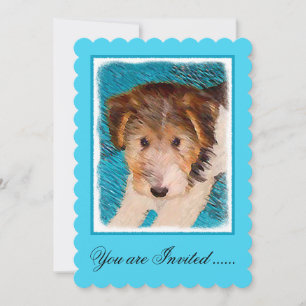 Puppy Painting van Wire Fox Terrier - Originele Do Kaart