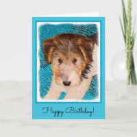 Puppy Painting van Wire Fox Terrier — Originele Do