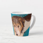 Puppy Painting van Wire Fox Terrier - Originele Do Latte Mok (Rechterhoek)