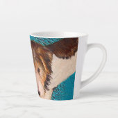 Puppy Painting van Wire Fox Terrier - Originele Do Latte Mok (Rechts)