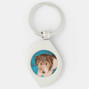 Puppy Painting van Wire Fox Terrier - Originele Do Sleutelhanger