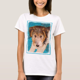 Puppy Painting van Wire Fox Terrier - Originele Do T-shirt