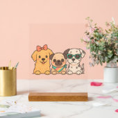 Puppy Pals � Trio de chiens mignons dans un style  (Mariage)