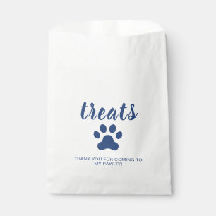Puppy party behandel je tas blauw bedankzakje
