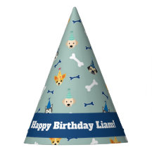 Puppy Party, blauw en groen