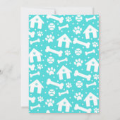 Puppy Party Invitation Pink Doggy Anniversaire Paw (Dos)