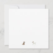 Puppy Party Modern Chien Anniversaire Invitation - (Dos)