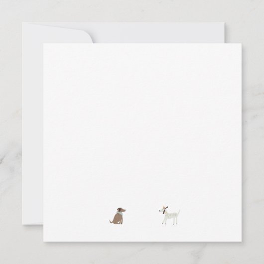 Puppy Party Modern Chien Anniversaire Invitation - (Dos)