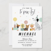 Puppy Party Verjaardag Uitnodiging Ontwerp (Voorkant)