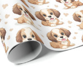 Puppy Pattern Cadeaupapier (Rol Hoek)
