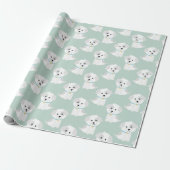 Puppy Pattern Cadeaupapier (Uitgerold)