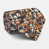 Puppy Pattern Stropdas (Opgerold)