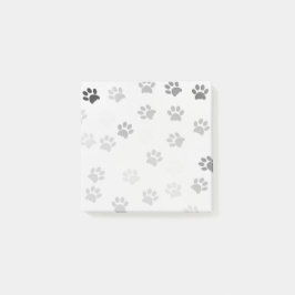 Puppy Paw Drukt plakkerige noten zwart-wit Post-it® Notes