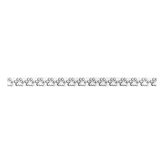 Puppy Paw Print Ribbon Lint (Voorkant)