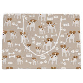 Puppy Paw-printerpatroon voor de Cute Dog Groot Cadeauzakje (Voorkant)