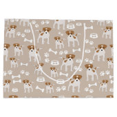 Puppy Paw-printerpatroon voor de Cute Dog Groot Cadeauzakje (Achterkant)