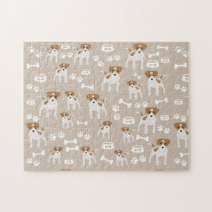 Puppy Paw-printerpatroon voor de Cute Dog Legpuzzel