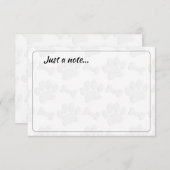 Puppy Paw Prints and Bones Custom Just a Note Notitiekaartje (Voorkant / Achterkant)