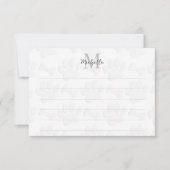 Puppy Paw Prints and Bones Custom Lined Monogram Notitiekaartje (Voorkant)