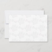 Puppy Paw Prints and Bones Custom Lined Monogram Notitiekaartje (Achterkant)