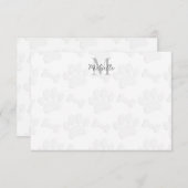 Puppy Paw Prints and Bones Personalized Monogram Notitiekaartje (Voorkant / Achterkant)
