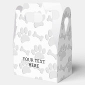 Puppy Paw Prints en Botten Aangepaste tekst Indivi Bedankdoosjes (Geopend)