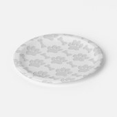 Puppy Paw Prints en Botten Custom Papieren Bordje (Gekanteld)