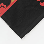 Puppy Paws and Botten Black Fleece Blanket Deken (Hoek)