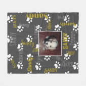 Puppy Paws Fleece Blanket (Voorkant (Horizontaal))