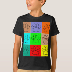Puppy Paws op vierkante plaatsen bevestigen T-shirt