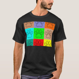 Puppy Paws op vierkante plaatsen bevestigen T-shirt
