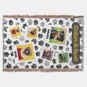 Puppy Paws Personalized Photo Collage Deken (Voorkant)