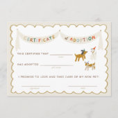 Puppy Pawty Certificaat van Adoptie Kaart (Voorkant)