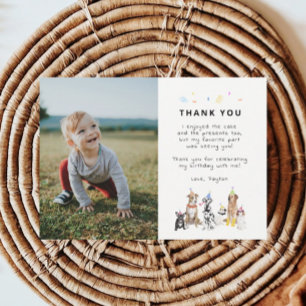 Puppy Pawty Chien Thème Anniversaire Photo Merci