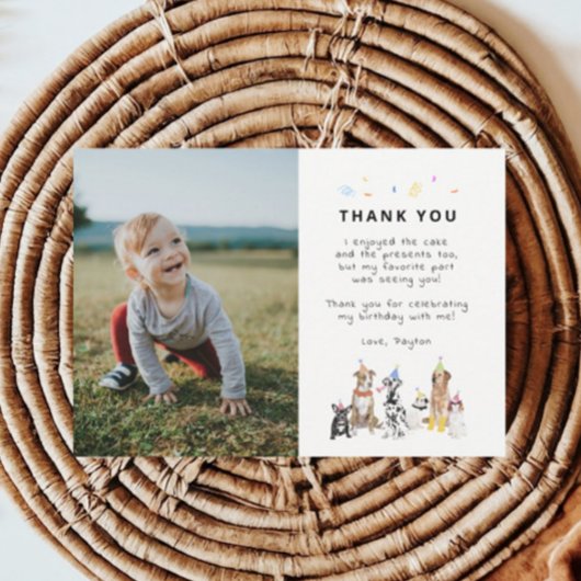 Puppy Pawty Chien Thème Anniversaire Photo Merci