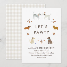 Puppy Pawty Dog Park Leuke Moderne Verjaardag Uitn Kaart