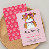 Puppy Pawty invitation d'anniversaire