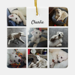 Puppy Photo Collage Cute Dog Keramisch Ornament