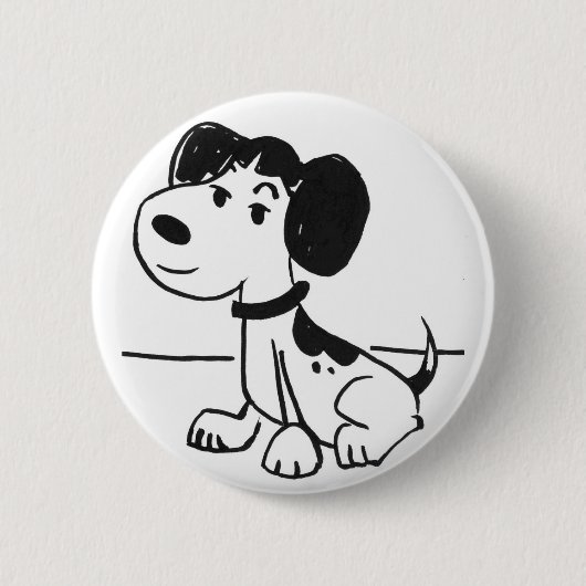 Puppy Pin Ronde Button 5,7 Cm (Voorkant)