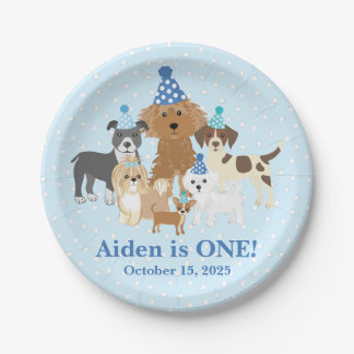 Puppy Plate Personalized for your Birthday Papieren Bordje