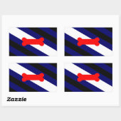 Puppy Play Fide Drapeau Rectangle Stickers Glossan (Feuille)