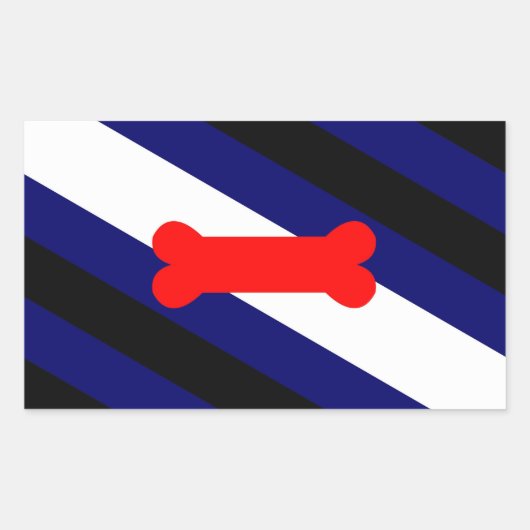 Puppy Play Fide Drapeau Rectangle Stickers Glossan (Devant)