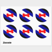 Puppy Play Pride Flag  Ronde Sticker (Vel)